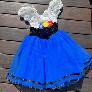 Blue and Black Kids Costume Dress